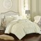 Chic Home 8/10 Piece Sheffield Floral Pinch Pleat Ruffled Designer Embellished Bed In a Bag Comforter Set With sheet
